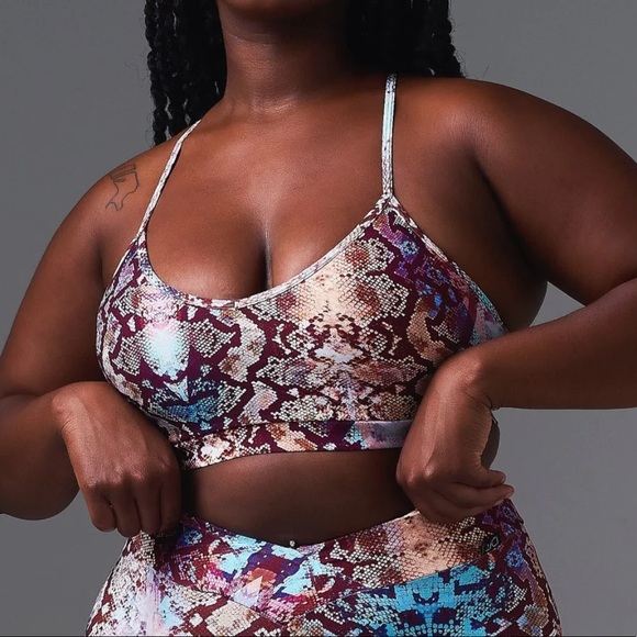 LiCi Fit Cobra Convertible Bra SMALL S ✨  Snakeskin Workout Top LICIFIT - Picture 2 of 5
